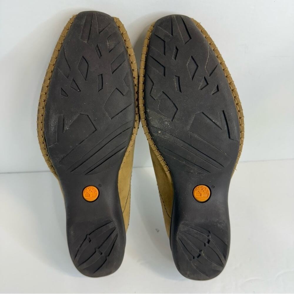 Timberland Comforia Suede Leather Mules Clogs Women's Size 6.5 tan - Picture 4 of 9
